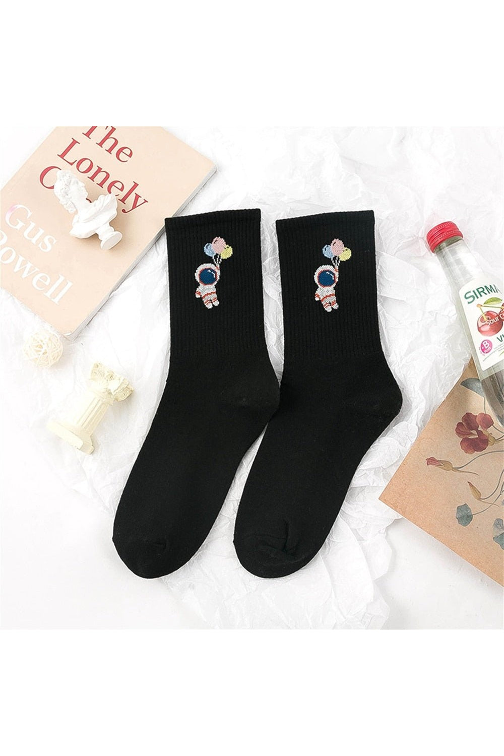 Chaussettes de dessin animé d'astronaute 