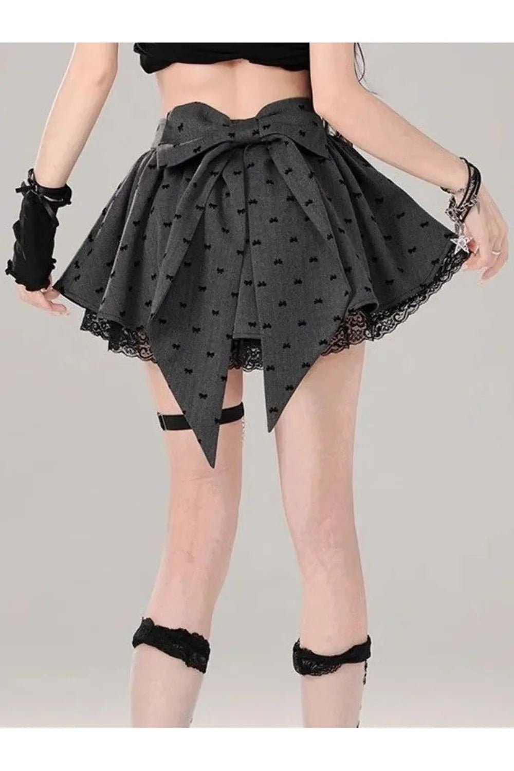 Asymmetrical Bow Tie Mini Skirt