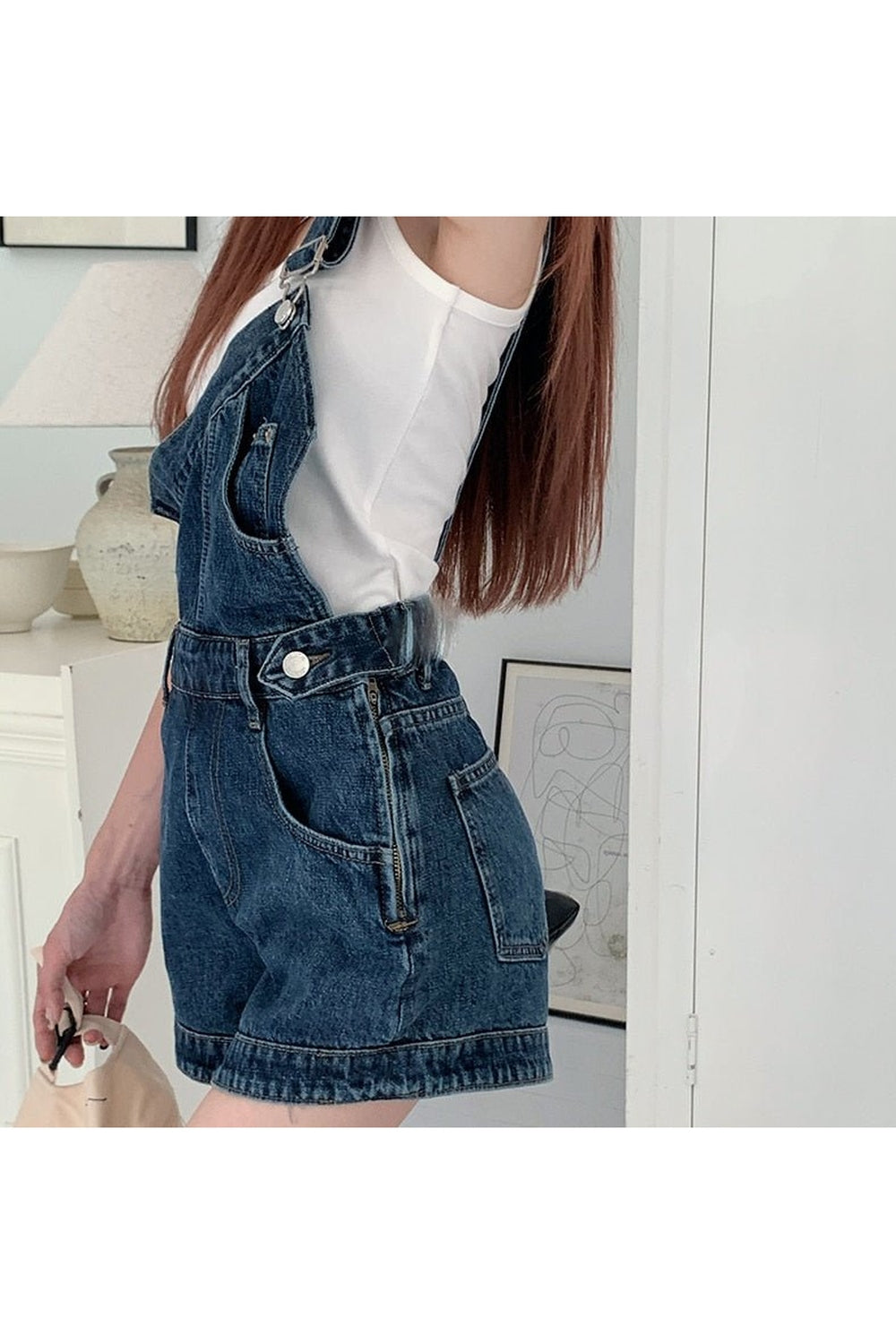 Asymmetrical Denim Jumpsuit