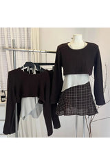 Asymmetrical Layered Knit Set