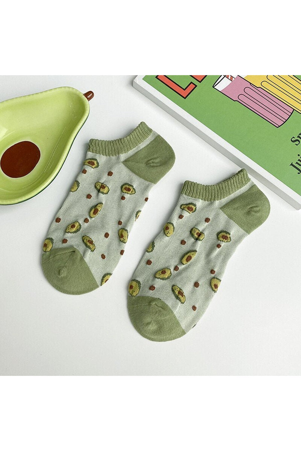 Avocado Green Short Socks