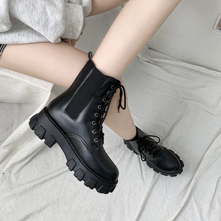 Platform Lace-Up Boots YP233