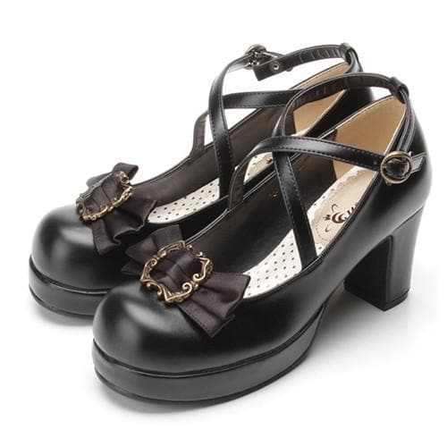 4 colors Lolita Princess Bow Shoes