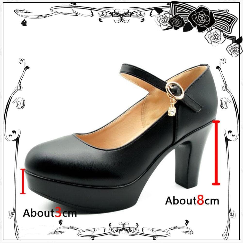 Gothic Lolita Style Black/White High Heels Shoes