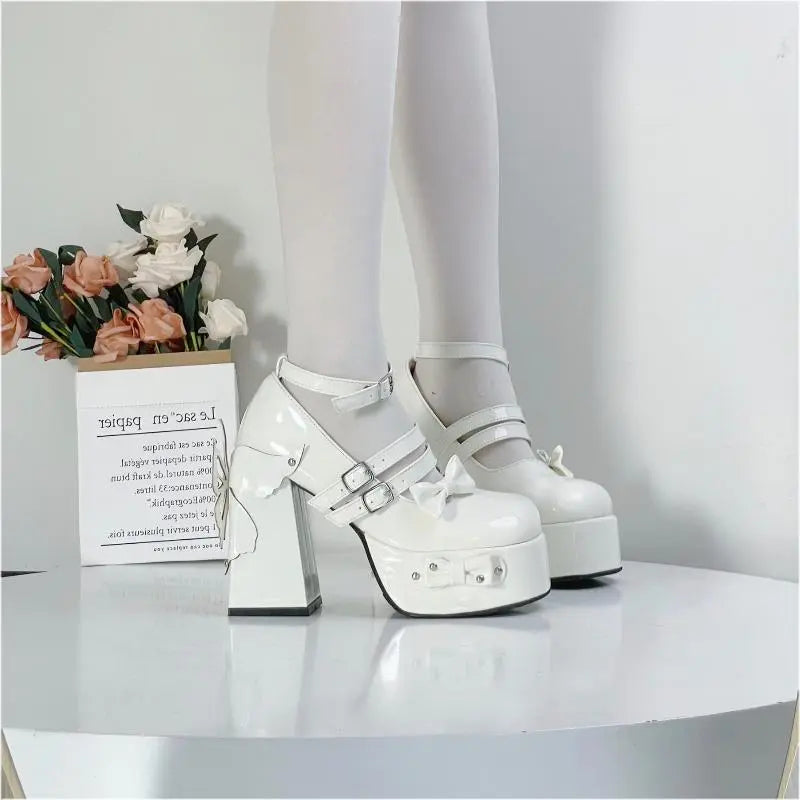 Butterflies Dance Lolita High Pump Shoes MK19365