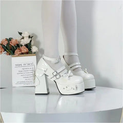 Butterflies Dance Lolita High Pump Shoes MK19365