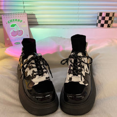 Kawaii Cow PU Leather shoes BE1236