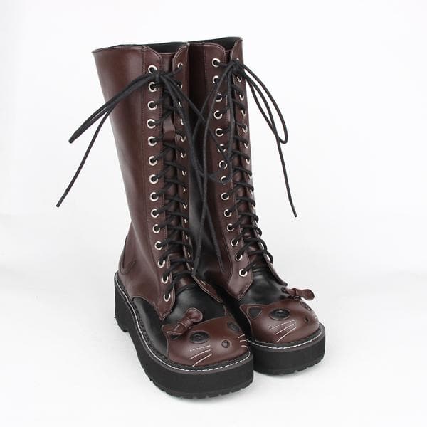 Kawaii Kitty Lolita High Boots
