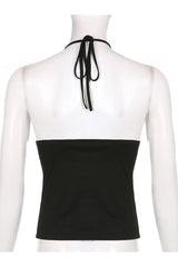 Backless Hollow Out Black Camisole