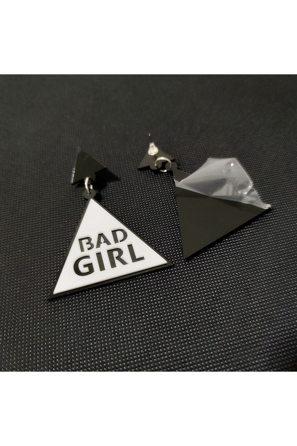 Baddie Bad Girl Black Earrings