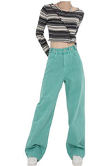 Fall Baggy  Green Jeans