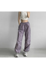 Baggy Lilac Parachute Pants