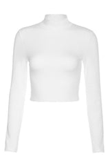 Bandage Backless Long Sleeve Crop Top