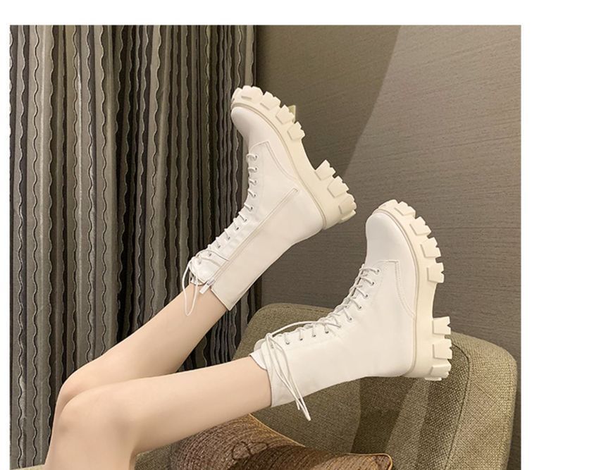 Lace Up Platform Boots YP227