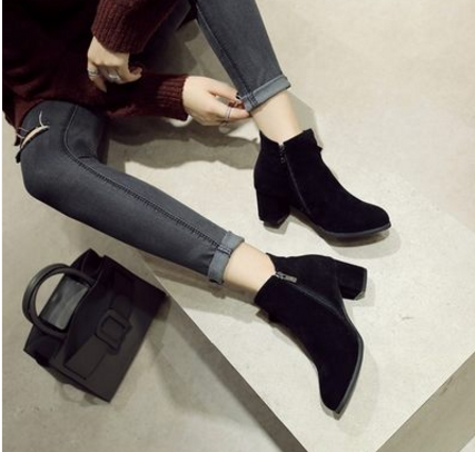 Black/Yellow/Beige Sweet Bowknot Short Boots