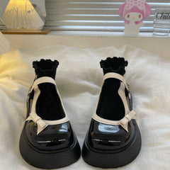 Vintage Black/White Mary Jane Shoes BE1237