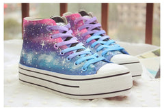 Gradient Galaxy Canvas High Shoes
