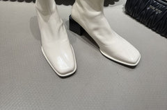 Chunky Heel Short Boots