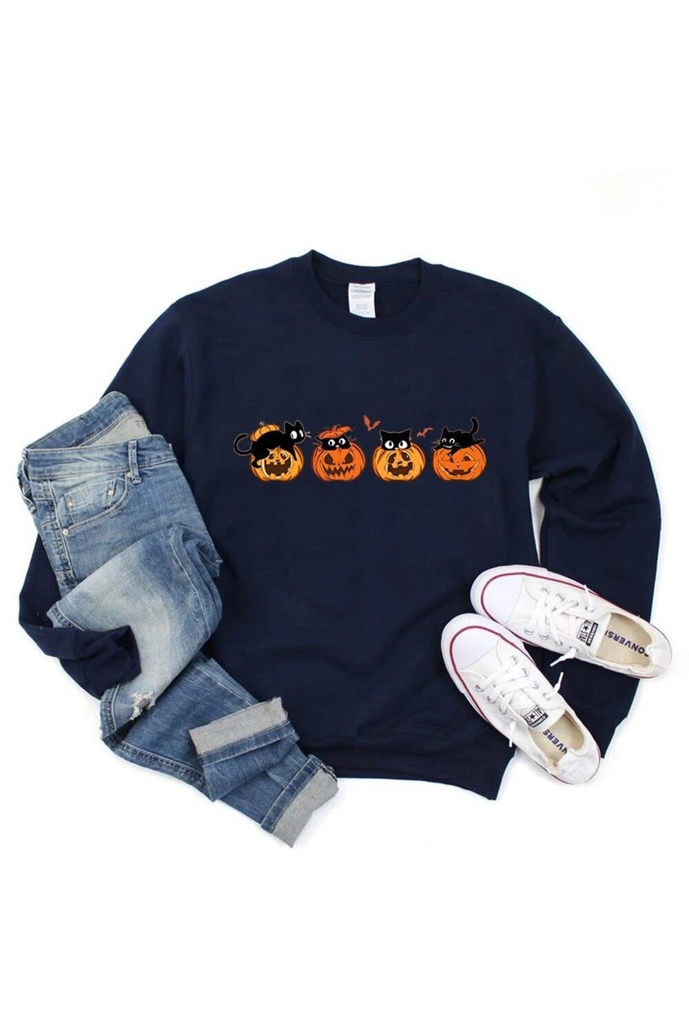 Fall Black Cat Halloween Hoodie