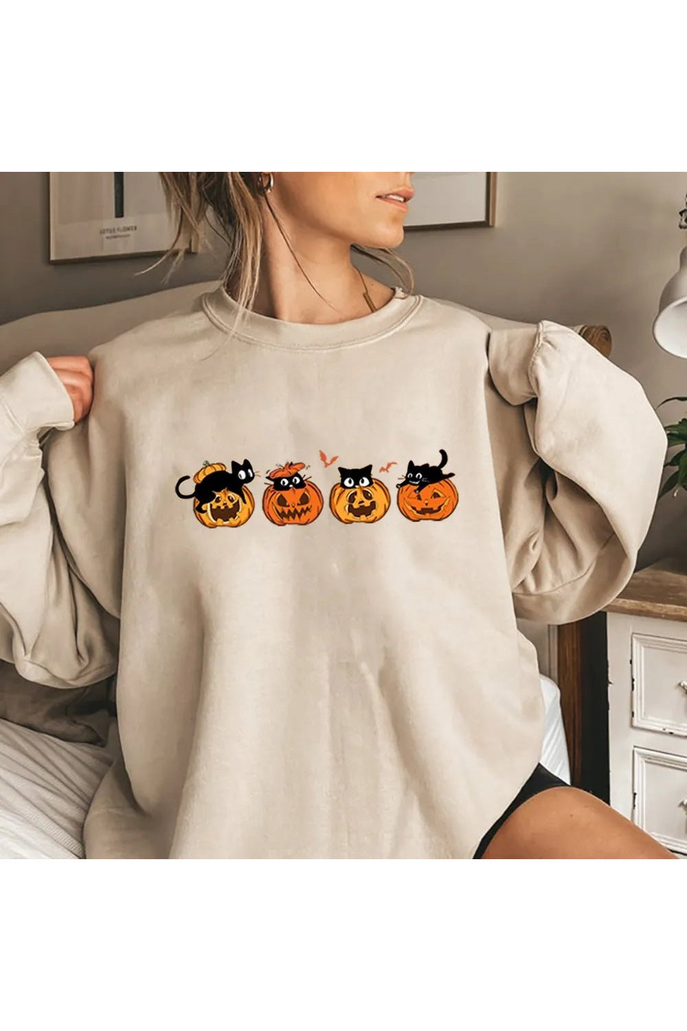 Fall Black Cat Halloween Hoodie