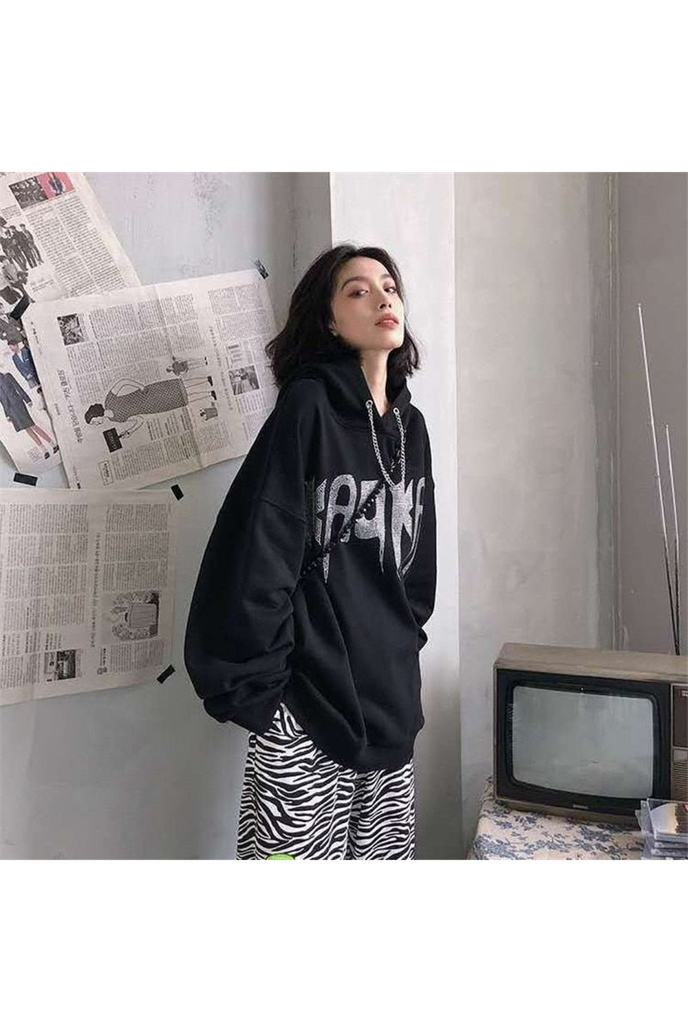 Fall Black E-Girl Hoodie