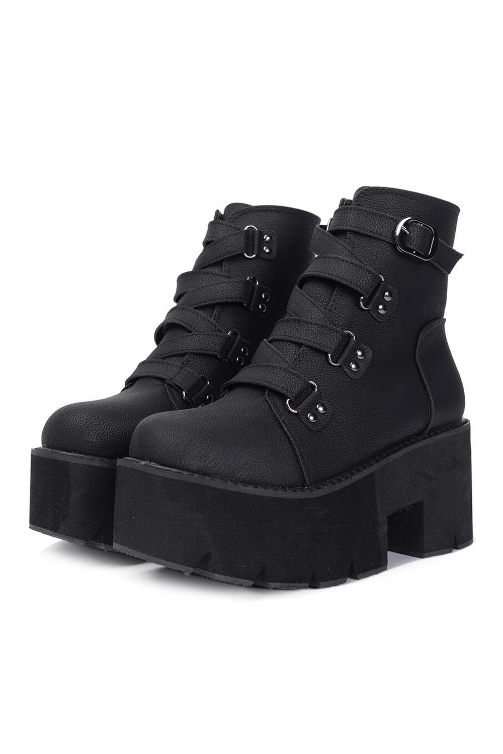 Black Gothic Chunky Boots