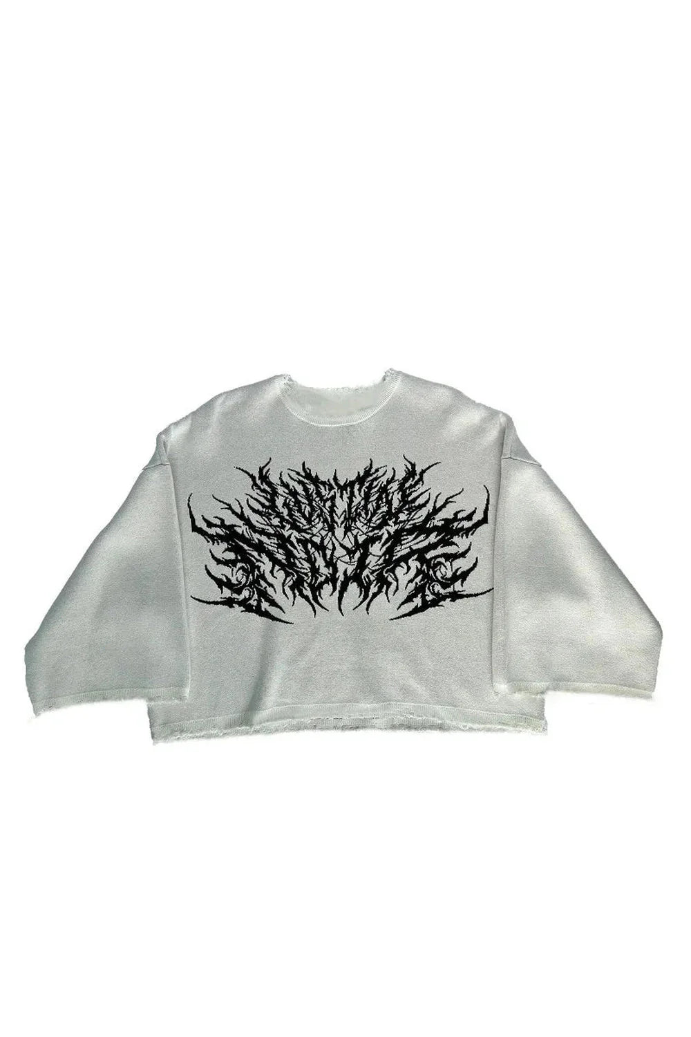 Black Metal Flame Graphic Sweater