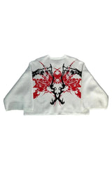 Black Metal Flame Graphic Sweater