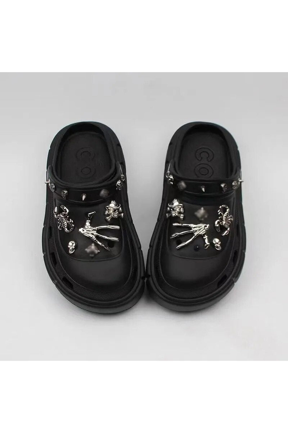 Black Platform Slippers