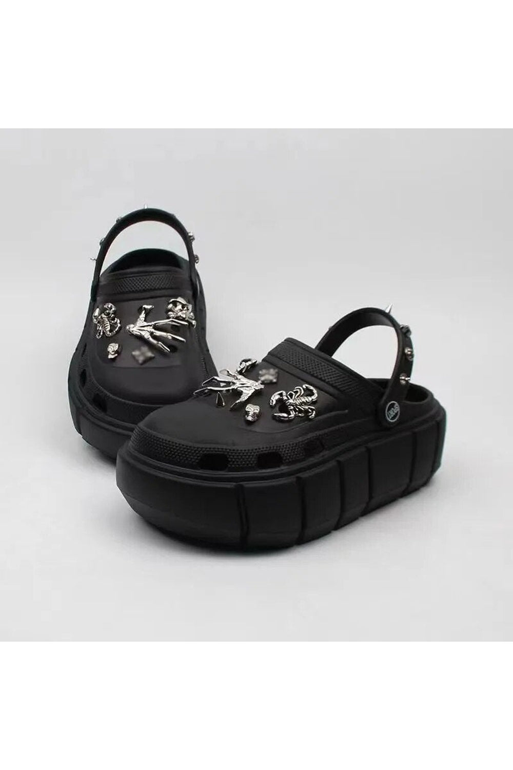 Black Platform Slippers