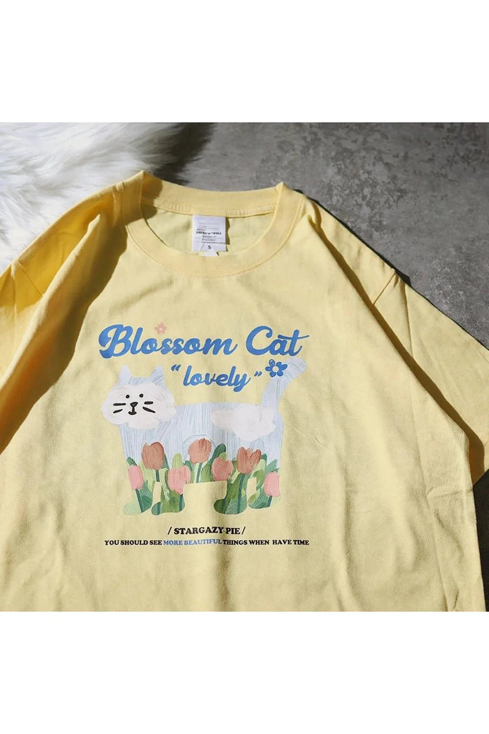 Blossom Cat Tulip T-Shirt