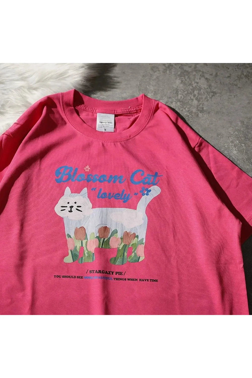 Blossom Cat Tulip T-Shirt