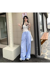 Blue Stripe Wide Leg Pants