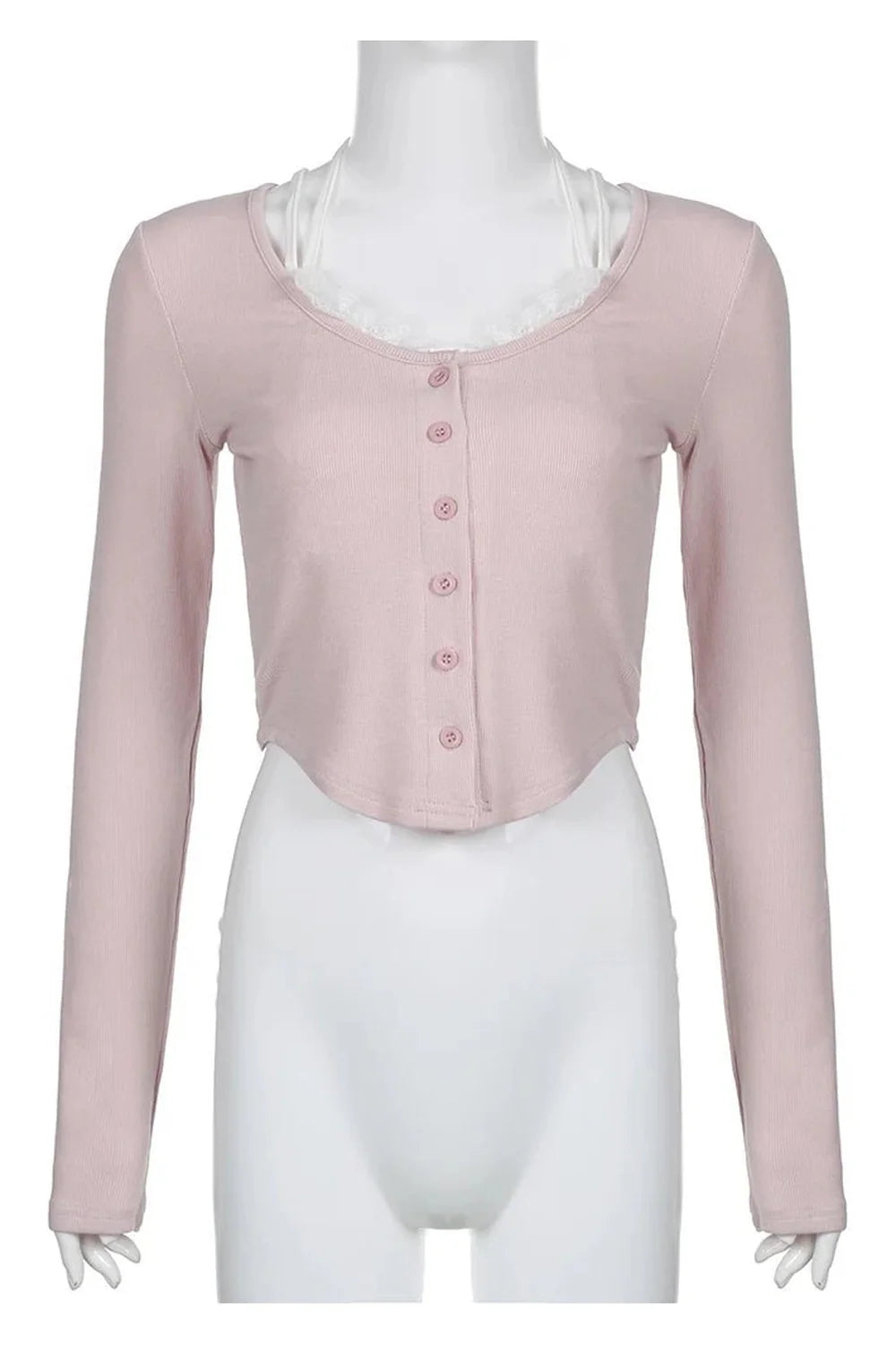 Fall Blush Ballet Ribbed Cardigan