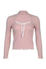 Blush Whisper Ribbed Top