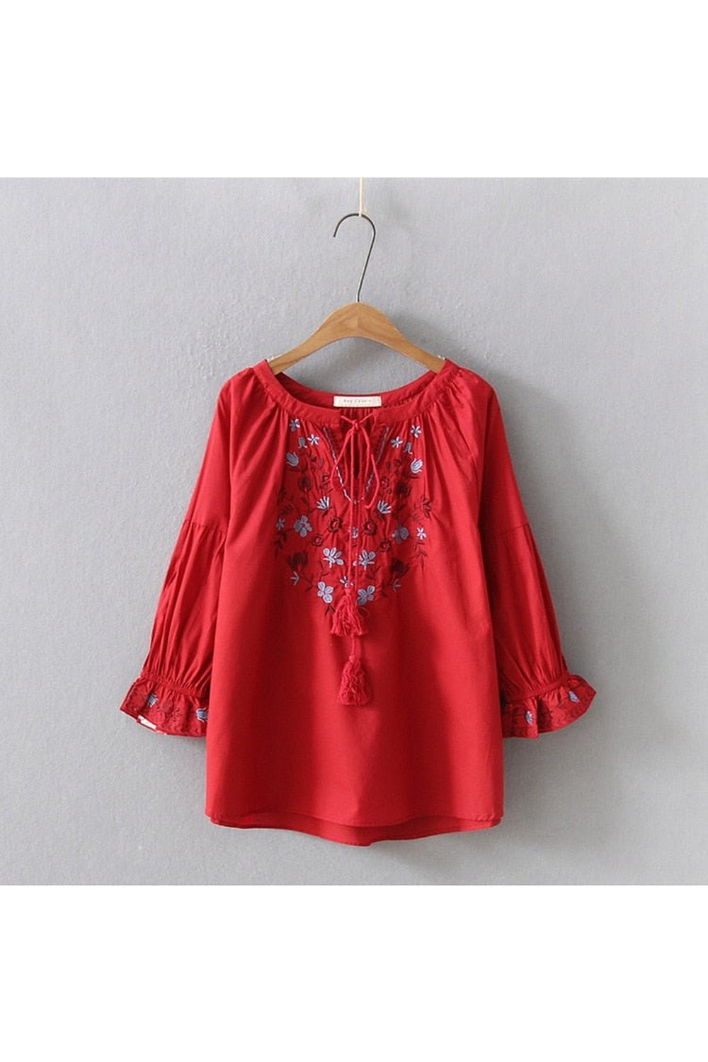 Bohemian Flare Sleeve Blouse