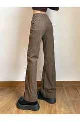 Boho Corduroy Lace-Up Pants