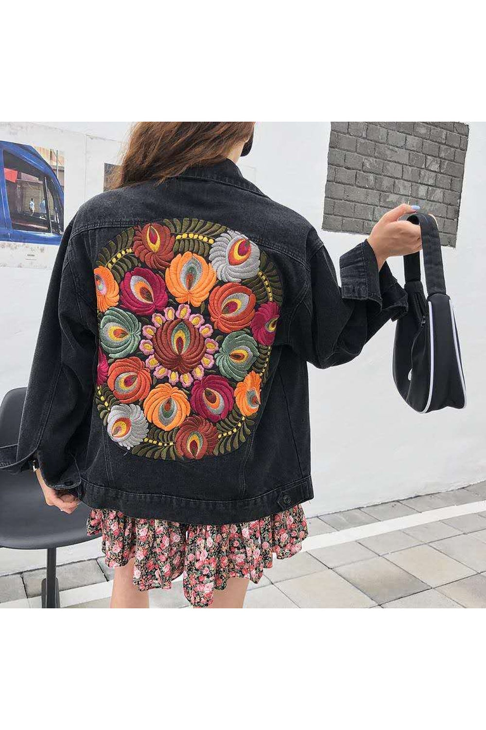 Fall Boho jean jacket