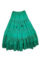 Boho Summer Hollow Out Long Cotton Skirt