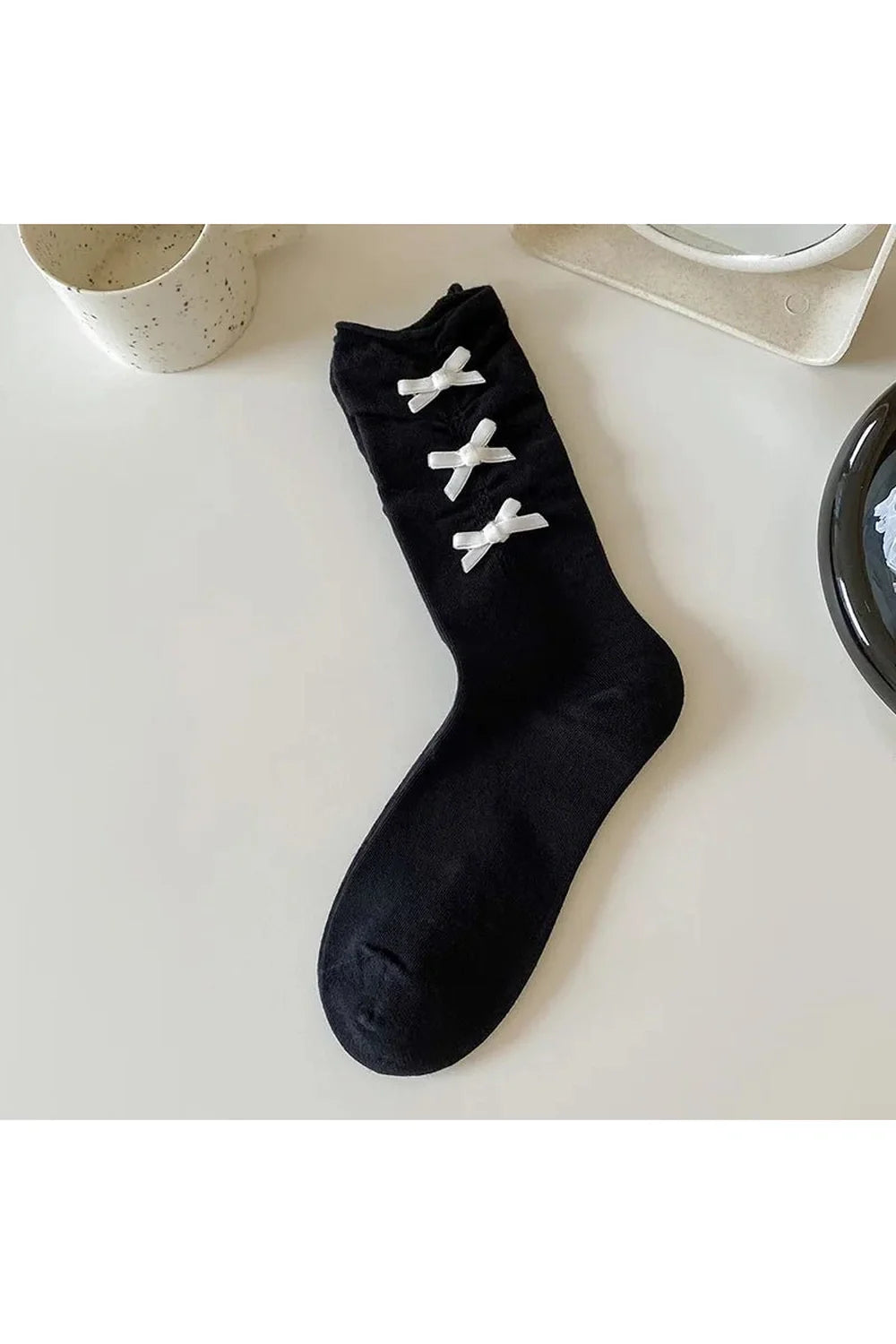 Bow Adorned Ankle Socks