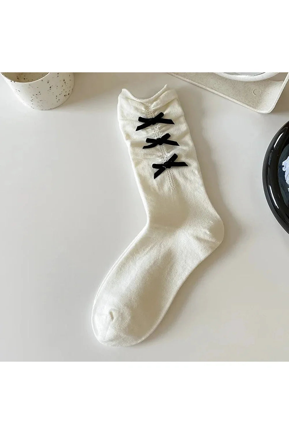 Bow Adorned Ankle Socks