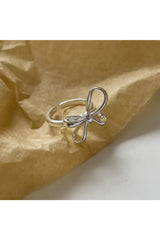 Bow Pattern Silver Ring