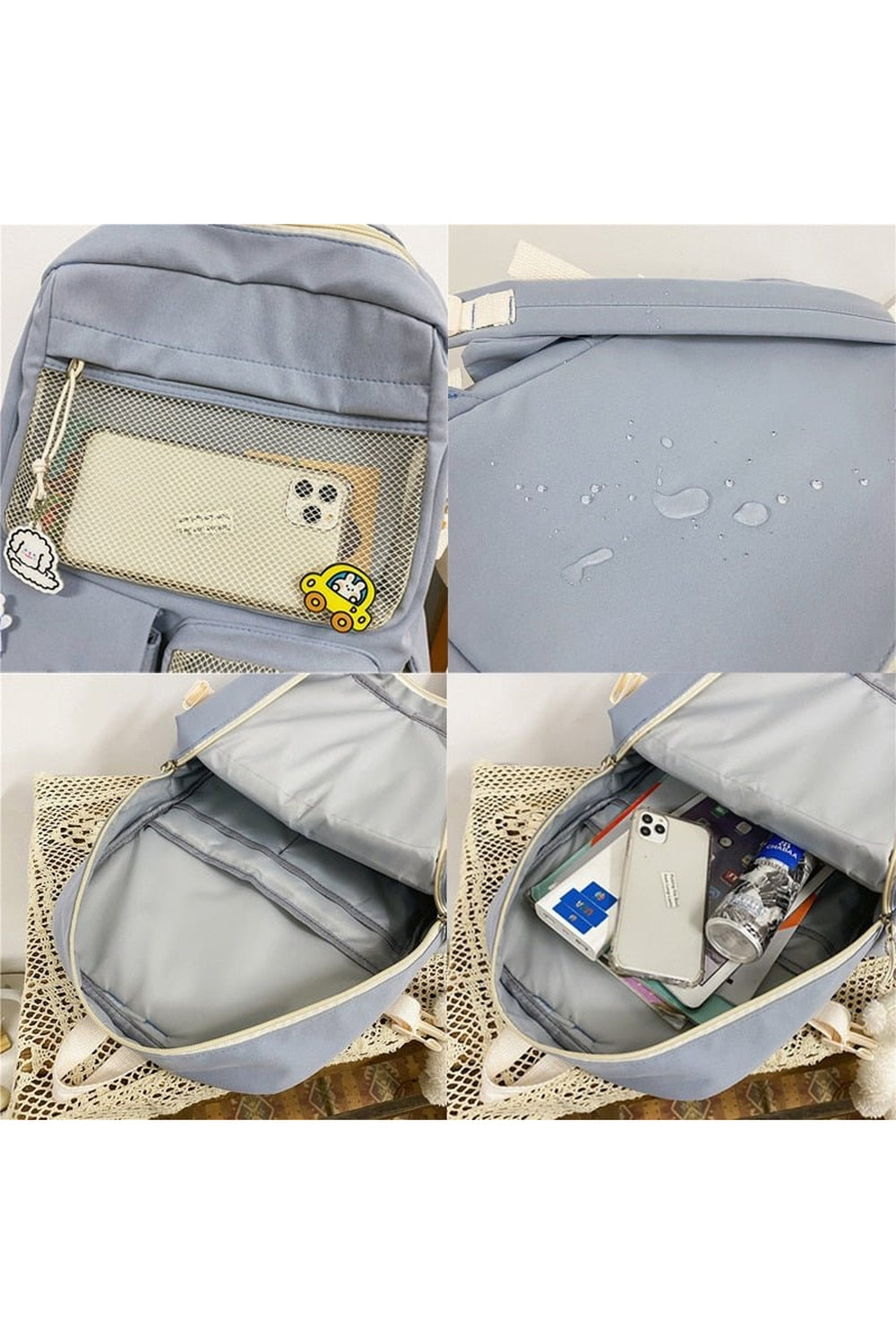 Buckle Badge Pastel Color Backpack