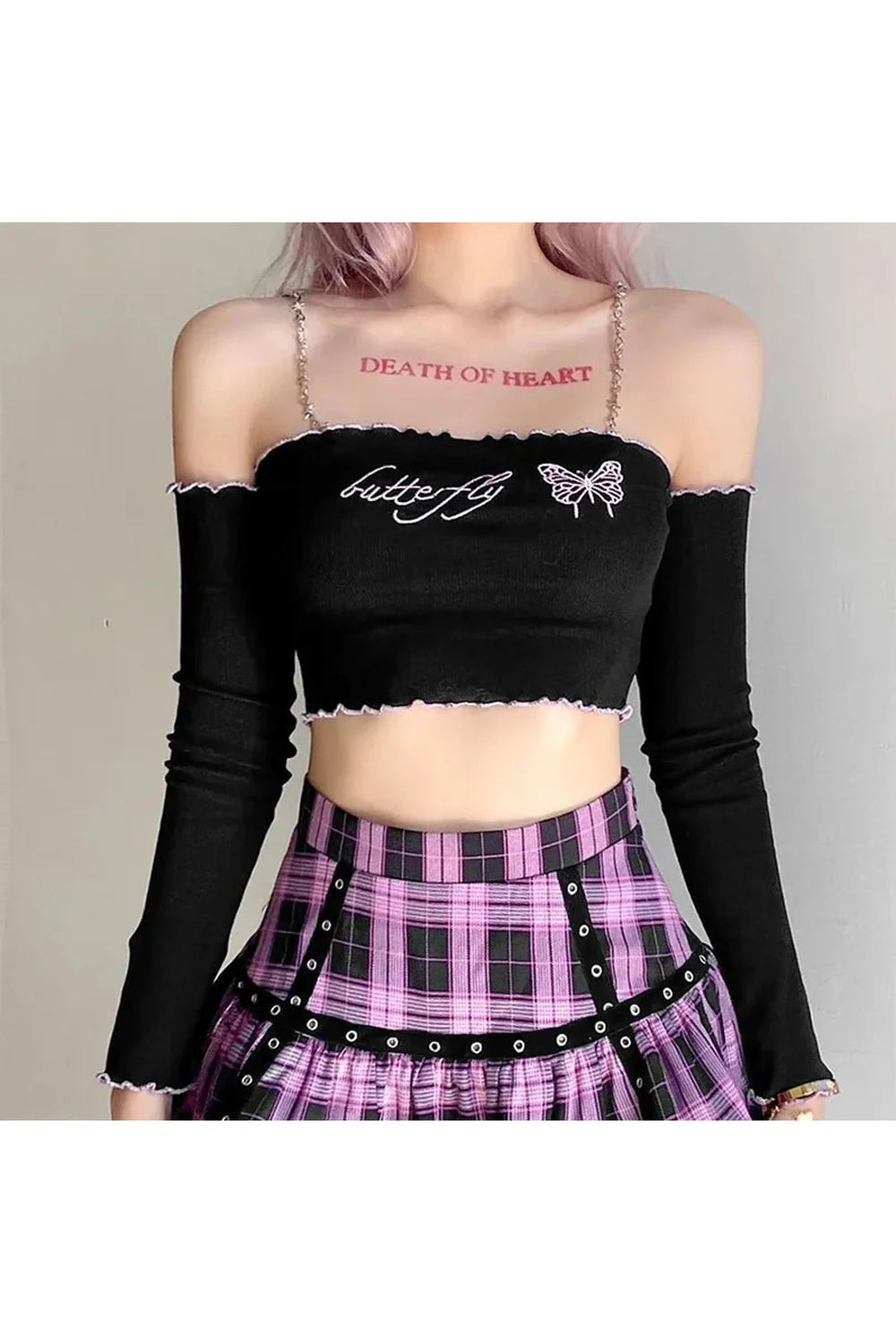 Butterfly Chain Crop Top