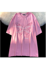 Butterfly Cotton Y2k T-Shirt