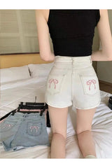 Butterfly Embroidered Hot Shorts