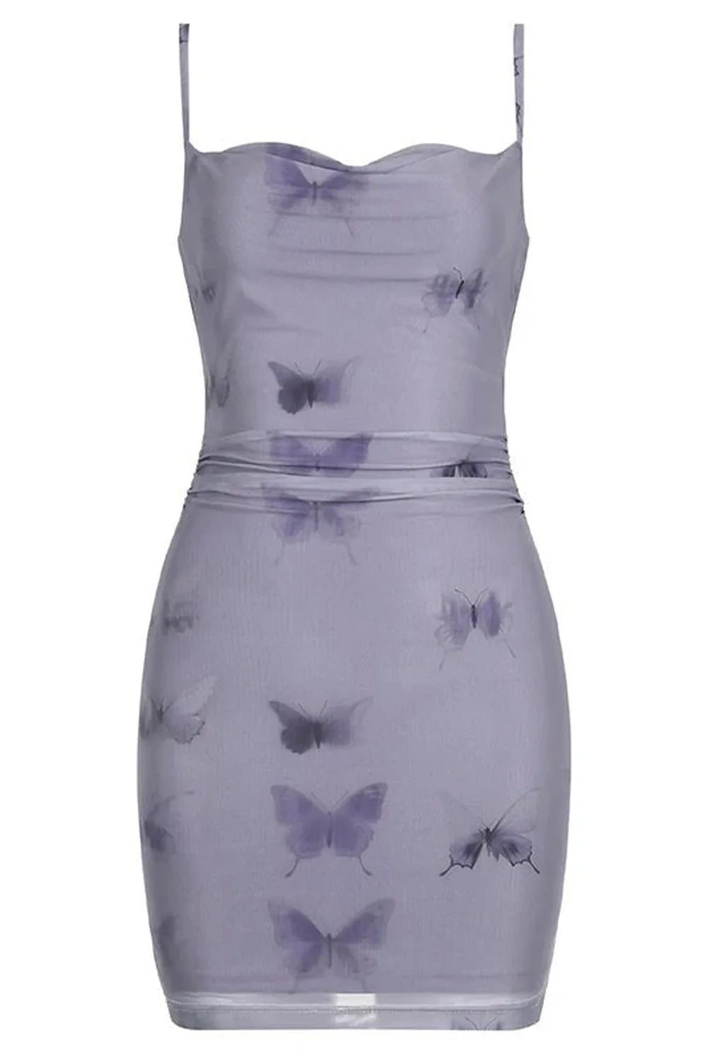 Butterfly Mesh Mini Dress