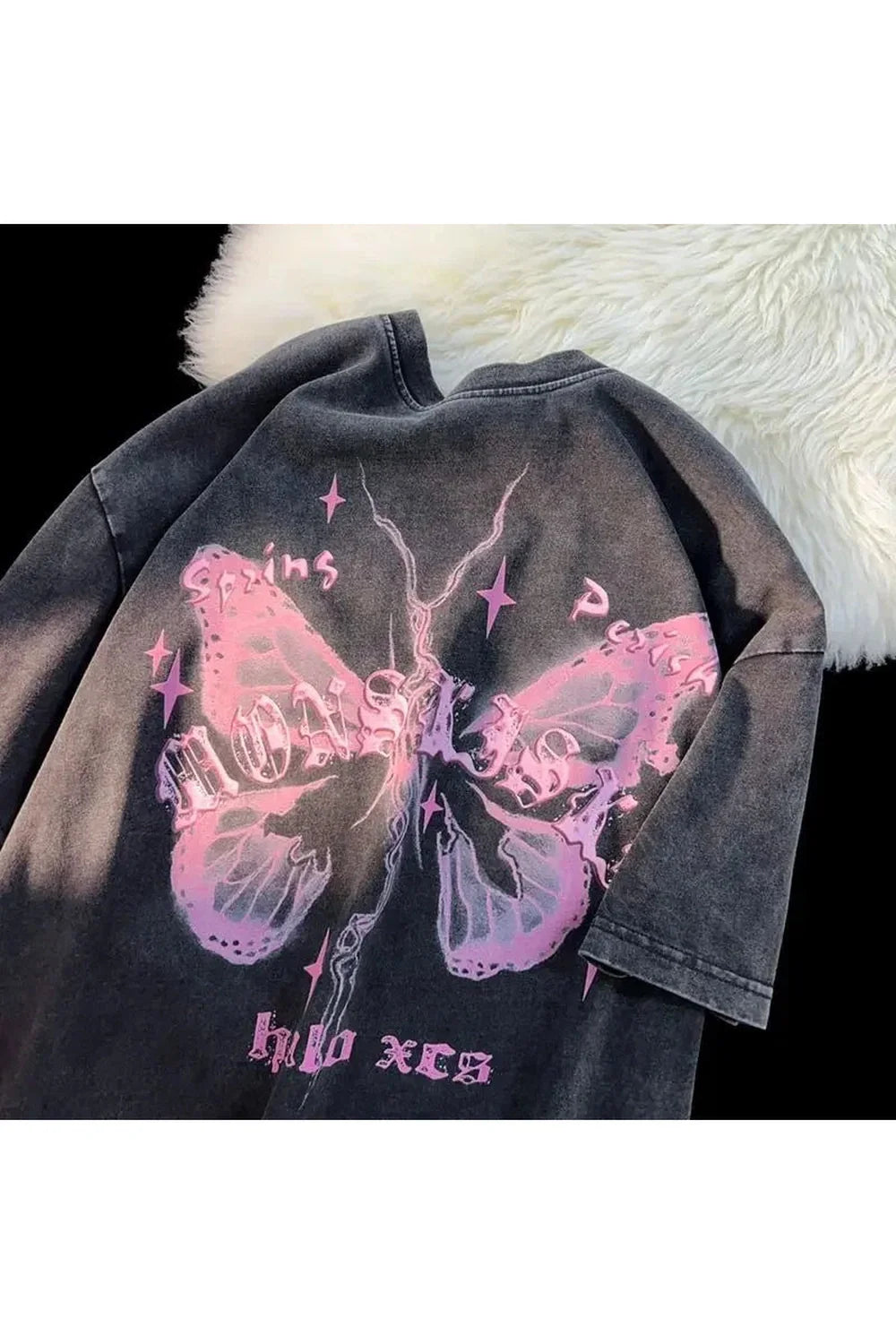 Butterfly Printed Cotton T-shirt