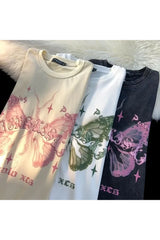 Butterfly Printed Cotton T-shirt