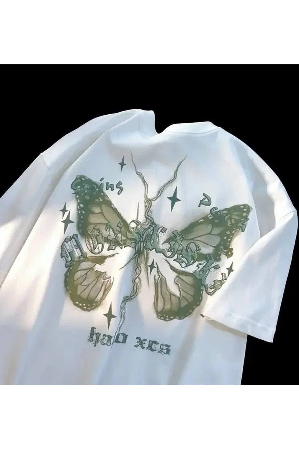 Butterfly Printed Cotton T-shirt